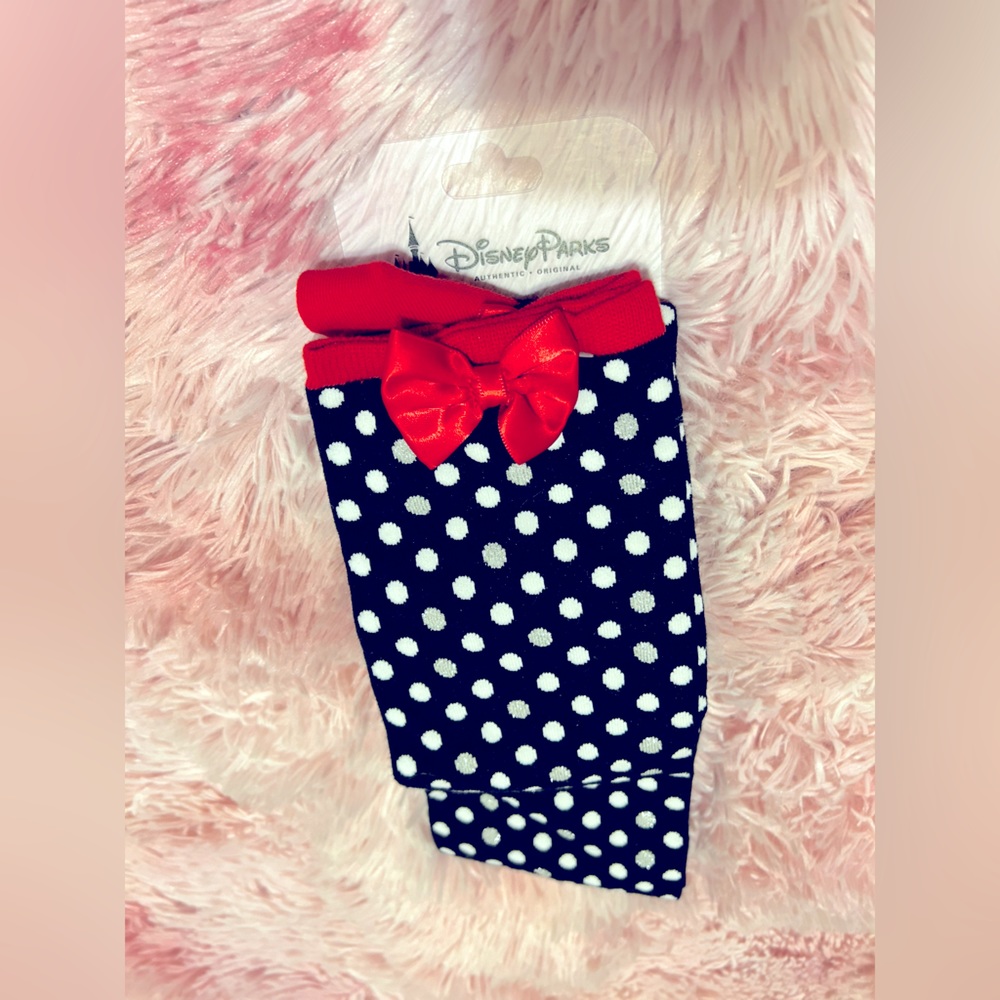 Disney parks Minnie bow tube socks